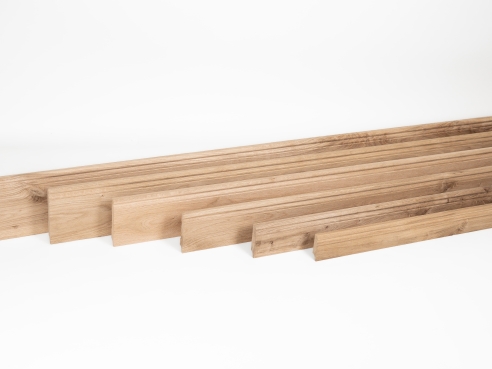 Solid Skirting Board Oak Rustic 20x130 unfinished 1,5-2,5m Hamburger, knots NOT filled - Copy